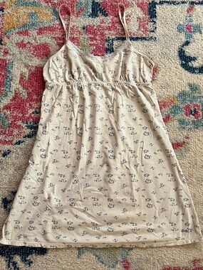 DKNY Cotton Slip Nightgown Light Green